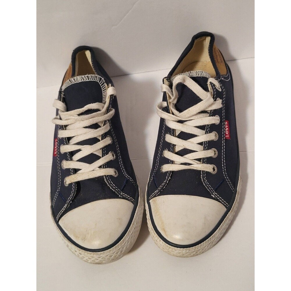 Levi's Comfort Shoes Blue Cotton Canvas Lace Up Sneaker Women's Size US 8